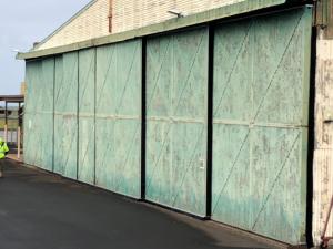 Airport Hanger Doors Proofed Off with Door Bristle Strips