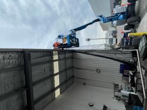 Elevated Bird netting to prevent seagulls nesting on a roof in Dandenong 3