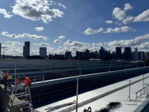 Ravenhall Avix bird laser installation, underground child care carpark netting to protect plumbing pipes