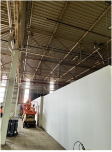 Vertical netting at the old Ford factory in Geelong