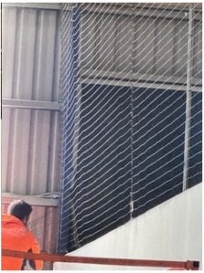Vertical netting at the old Ford factory in Geelong